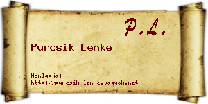 Purcsik Lenke névjegykártya
